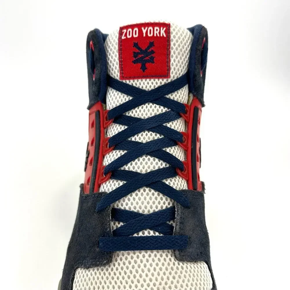 Zoo York The Capital Men High Top Sneaker Size 12 Red Blue White Suede & Leather